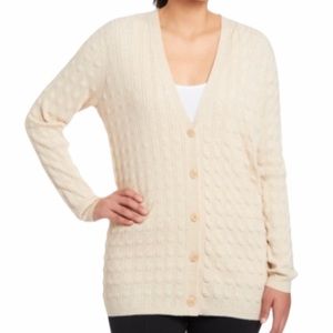 Joseph A. Long Sleeve Button Front Boyfriend Career Cardigan Size Medium